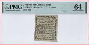 Connecticut Currency: Rare Complete, Matching-Number Set. image