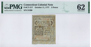 Connecticut Currency: Consecutive Pair of Five Pence. image