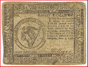 $8 Continental Currency. image